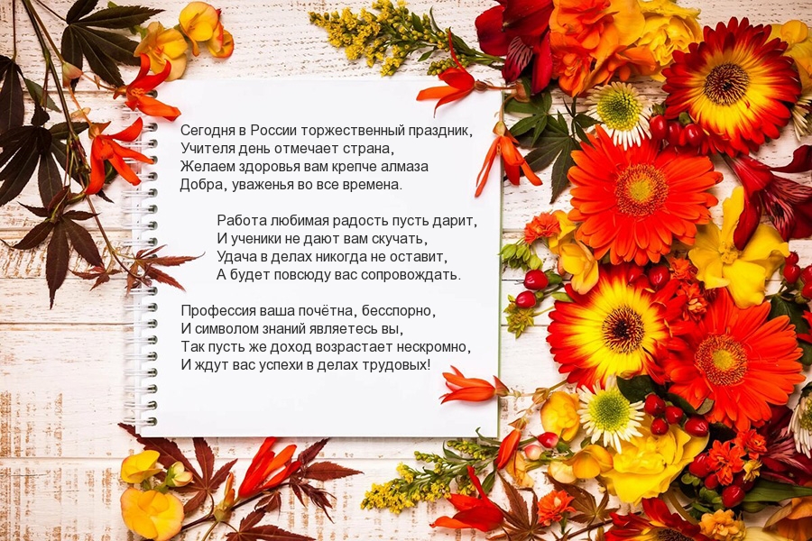 Сегодня в России торжественный праздник — день учителя!