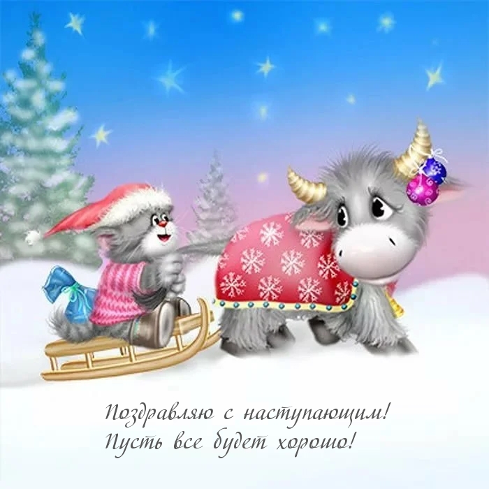 Поздравляю с наступающим! Пусть все будет хорошо!