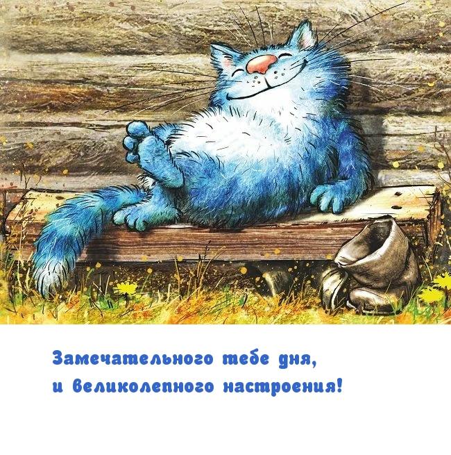 Замечательного тебе дня, и великолепного настроения!