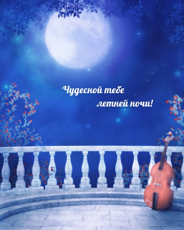 Чудесной тебе летней ночи!