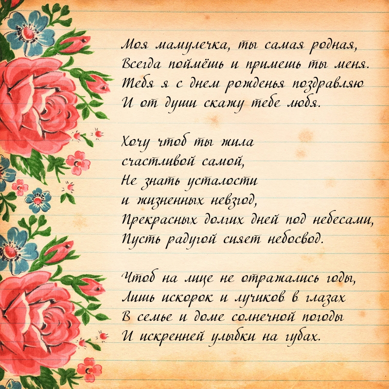 Моя мамулечка, с днем рождения!