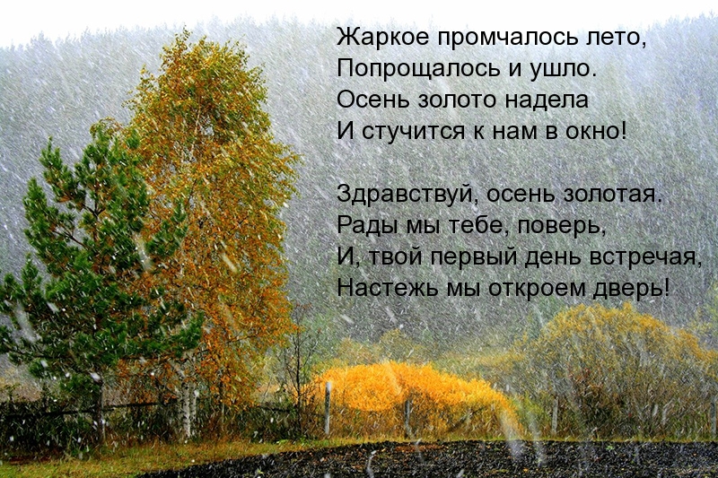 Здравствуй, осень золотая! Стихотворение