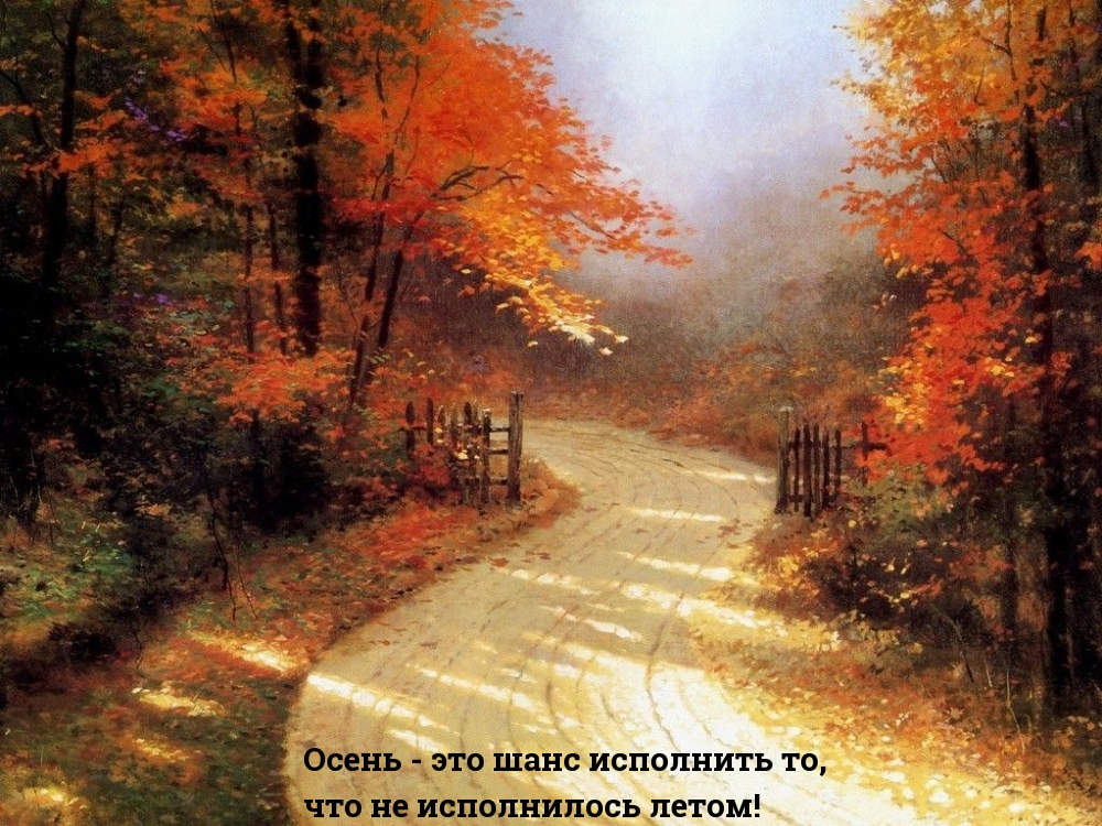 Осень — это шанс исполнить то, что не успели