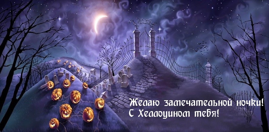 Желаю замечательной ночки! С Хеллоуином тебя!