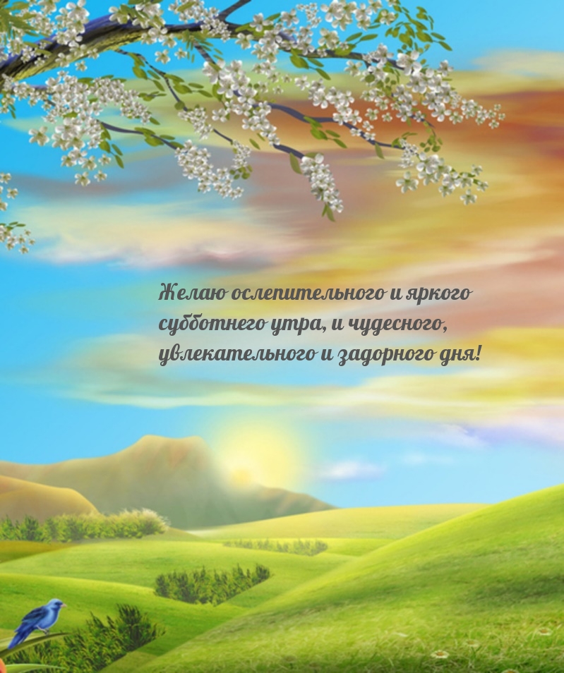 Желаю ослепительного и яркого субботнего утра