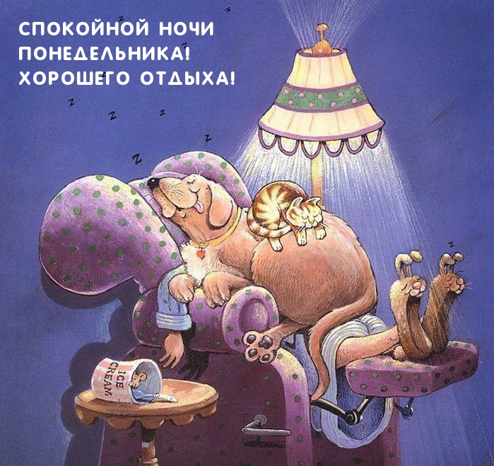 Спокойной ночи понедельника! Хорошего отдыха!
