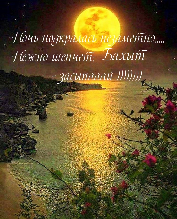 Бахыт, ночь подкралась незаметно, засыпай)