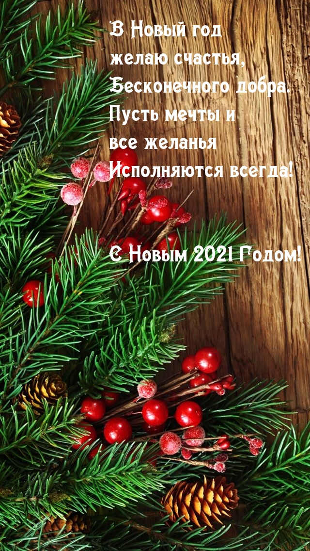 С Новым 2021 Годом! желаю счастья