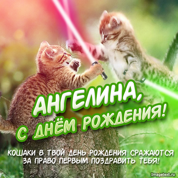 Открытки с днем рождения, Ангелина