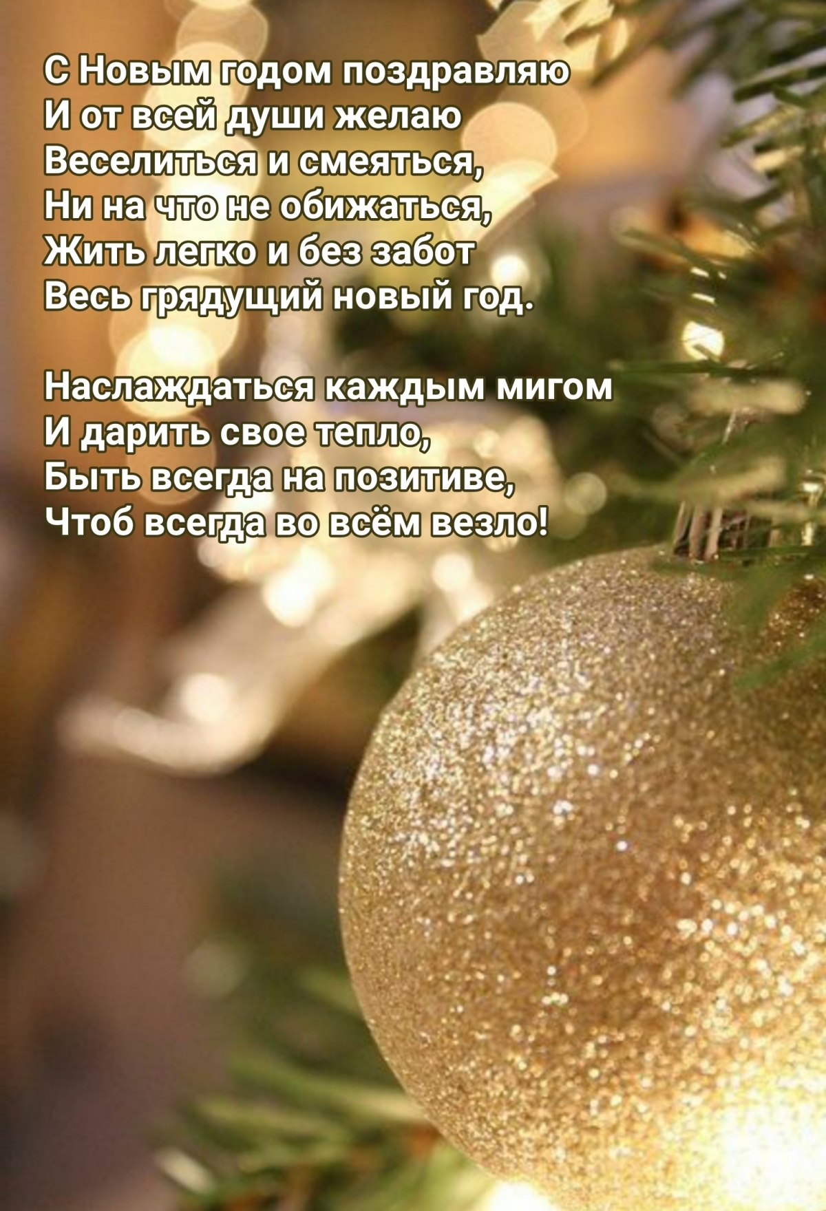 С Новым годом поздравляю! Веселиться и смеяться!
