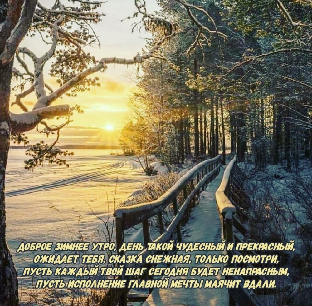 Доброе зимнее утро, день такой чудесный и прекрасный