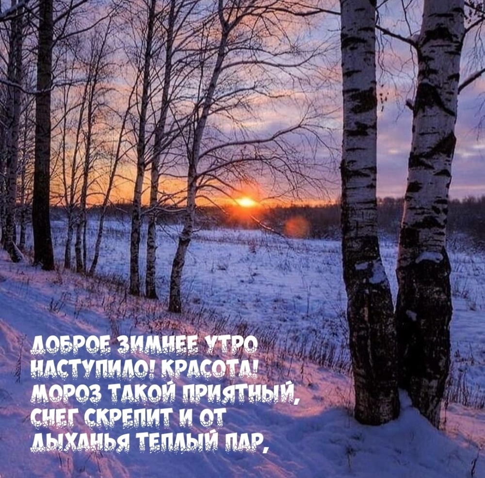Доброе зимнее утро наступило! Красота! Мороз!