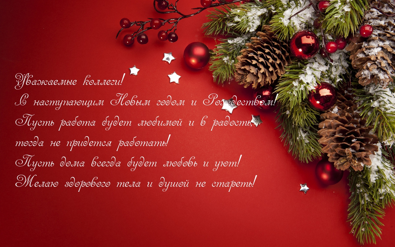 Уважаемые коллеги! С наступающим Новым годом!