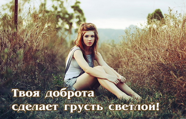 Твоя доброта сделает грусть светлой!