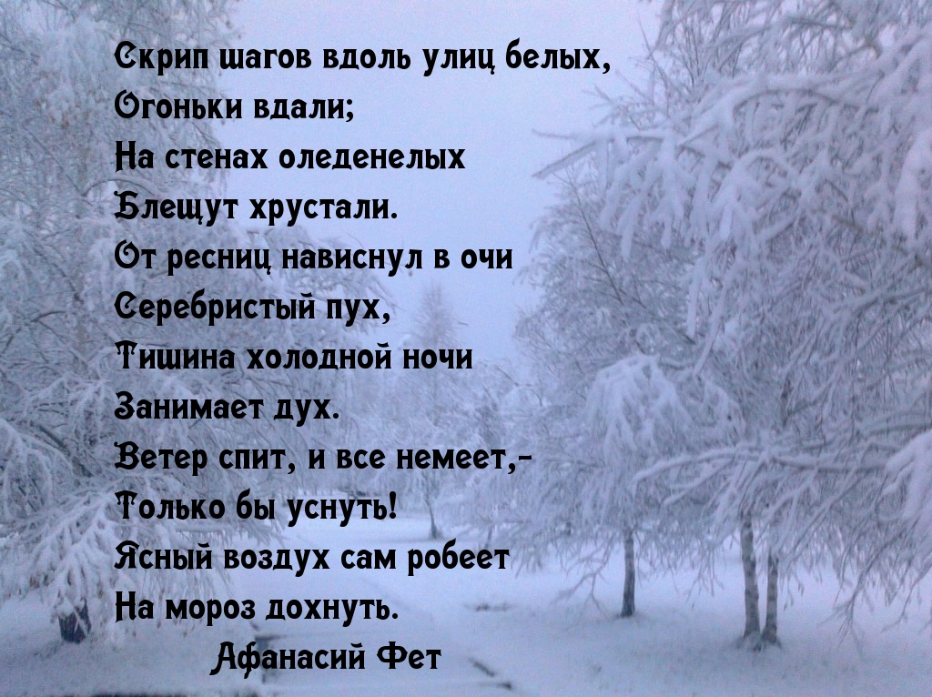 Тишина холодной ночи занимает дух