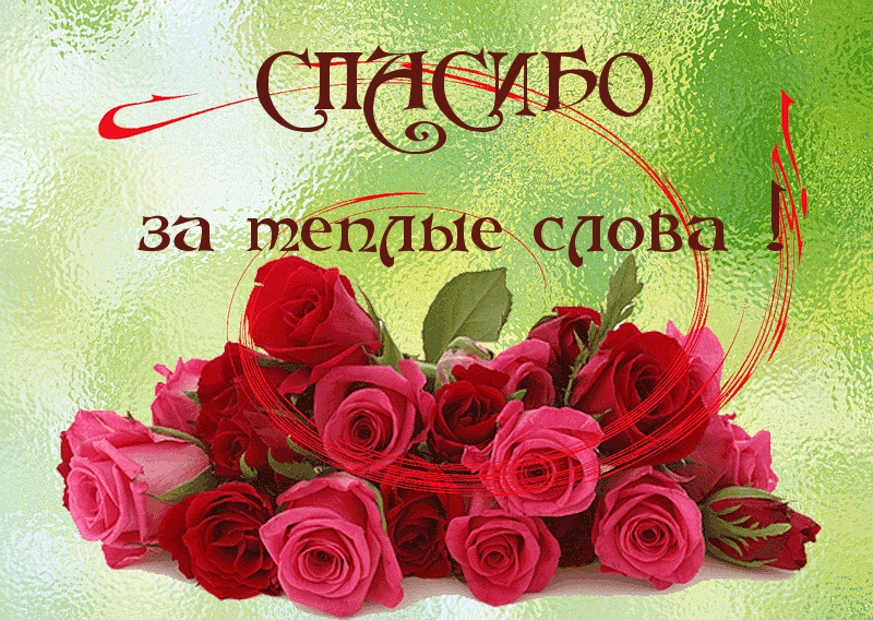 СПАСИБО  за теплые слова