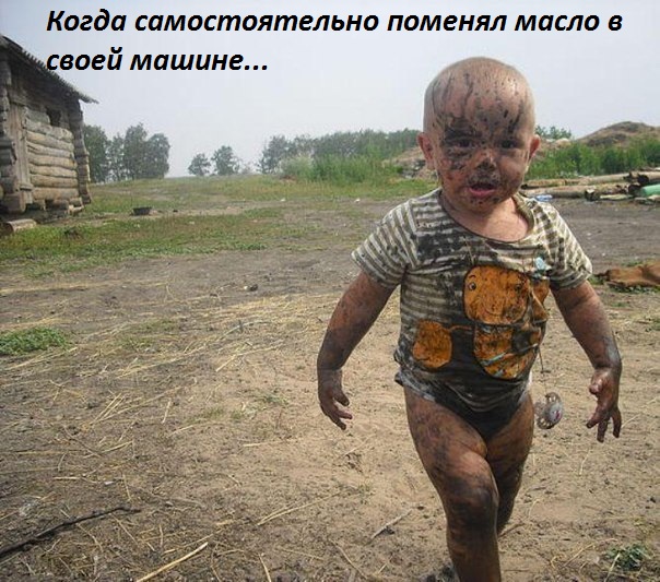 Сам сменил масло в авто
