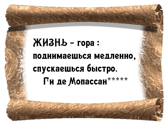 Жизнь похожа на гору.