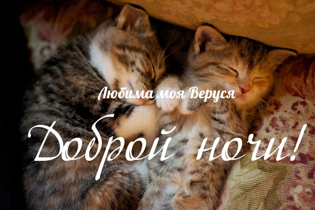Любима моя Веруся Доброй ночи!