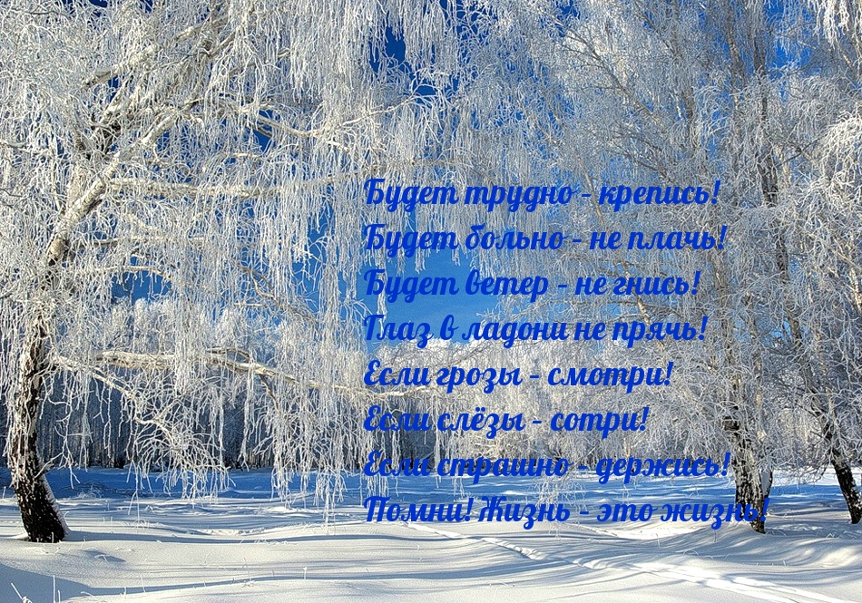Если страшно – держись! Помни! Жизнь – это жизнь!