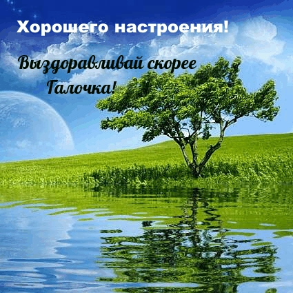 Выздоравливай скорее Галочка! Хорошего настроения!