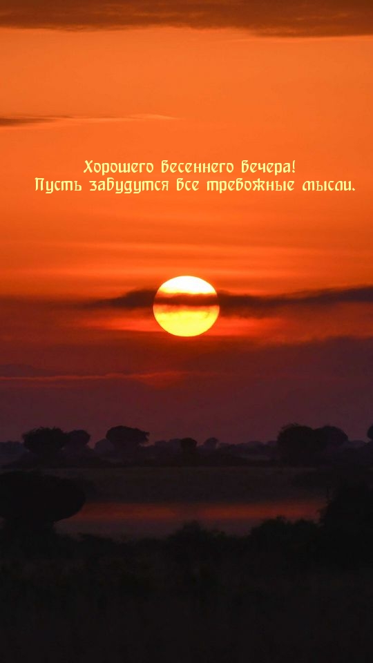 Хорошего весеннего вечера! Пусть забудутся тревожные мысли
