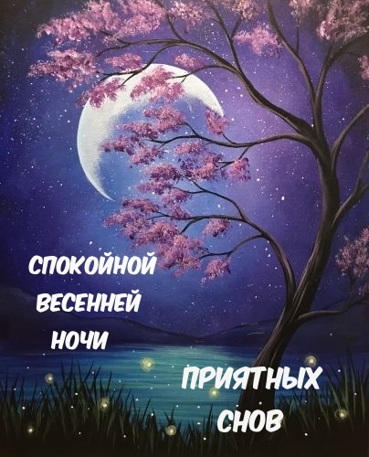 Приятных снов Спокойной весенней ночи