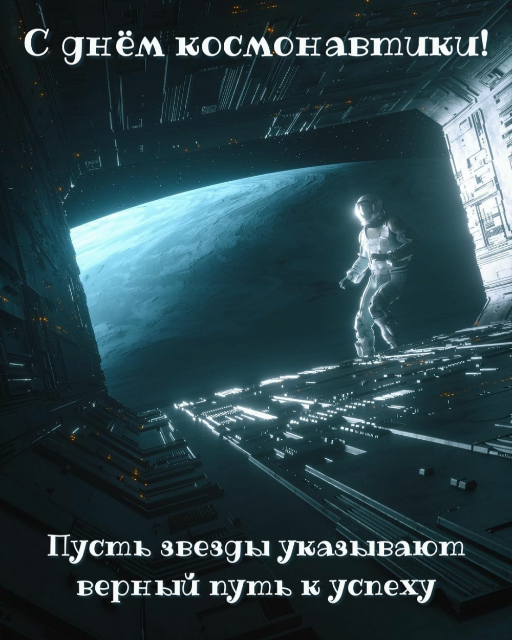 С днём космонавтики! Пусть звезды указывают верный путь к успеху
