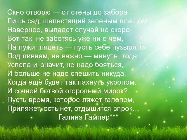 Окно отворю — от стены до забора