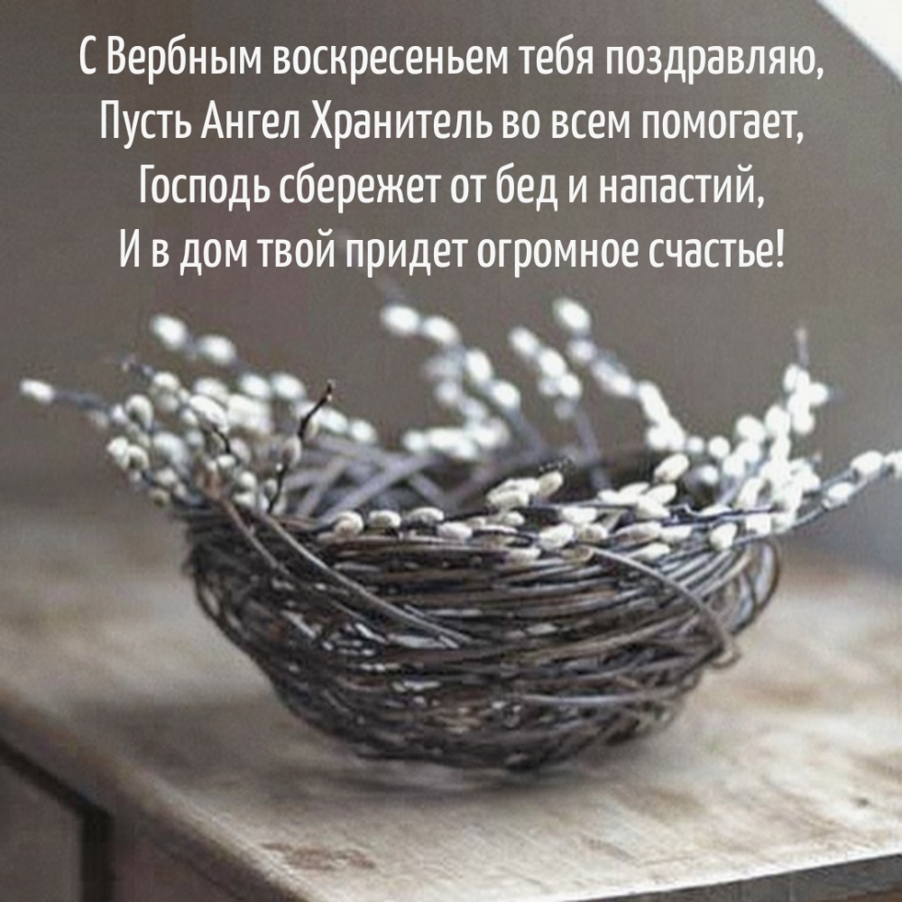 С Вербным воскресеньем тебя поздравляю