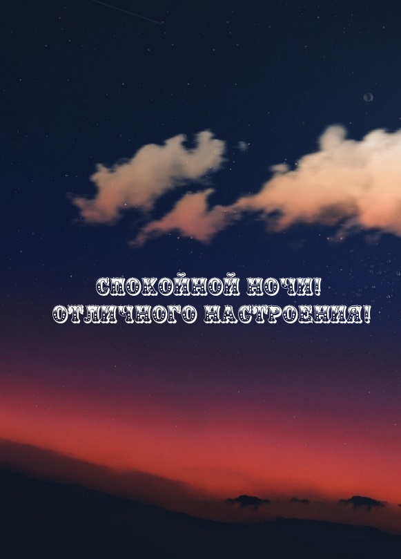 Спокойной ночи! Отличного настроения!
