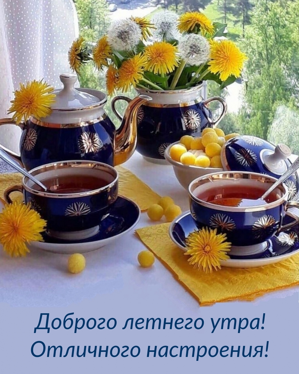 Доброго летнего утра! Отличного настроения!
