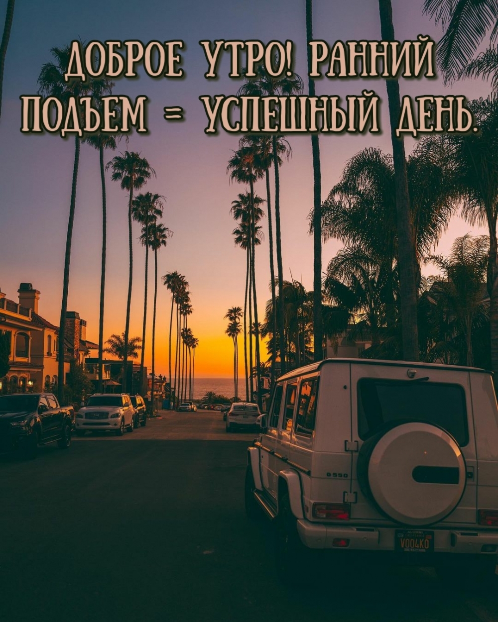 Доброе утро! Ранний подъем = успешный день.