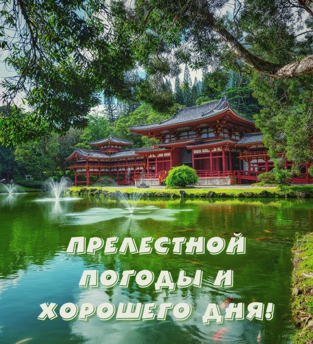 Прелестной погоды и хорошего дня!
