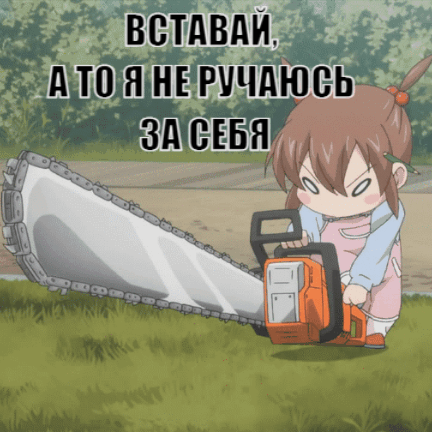 ВСТАВАЙ, А ТО Я НЕ РУЧАЮСЬ ЗА СЕБЯ.