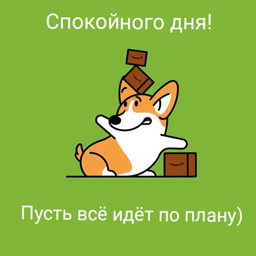 Спокойного дня! Пусть всё идёт по плану)