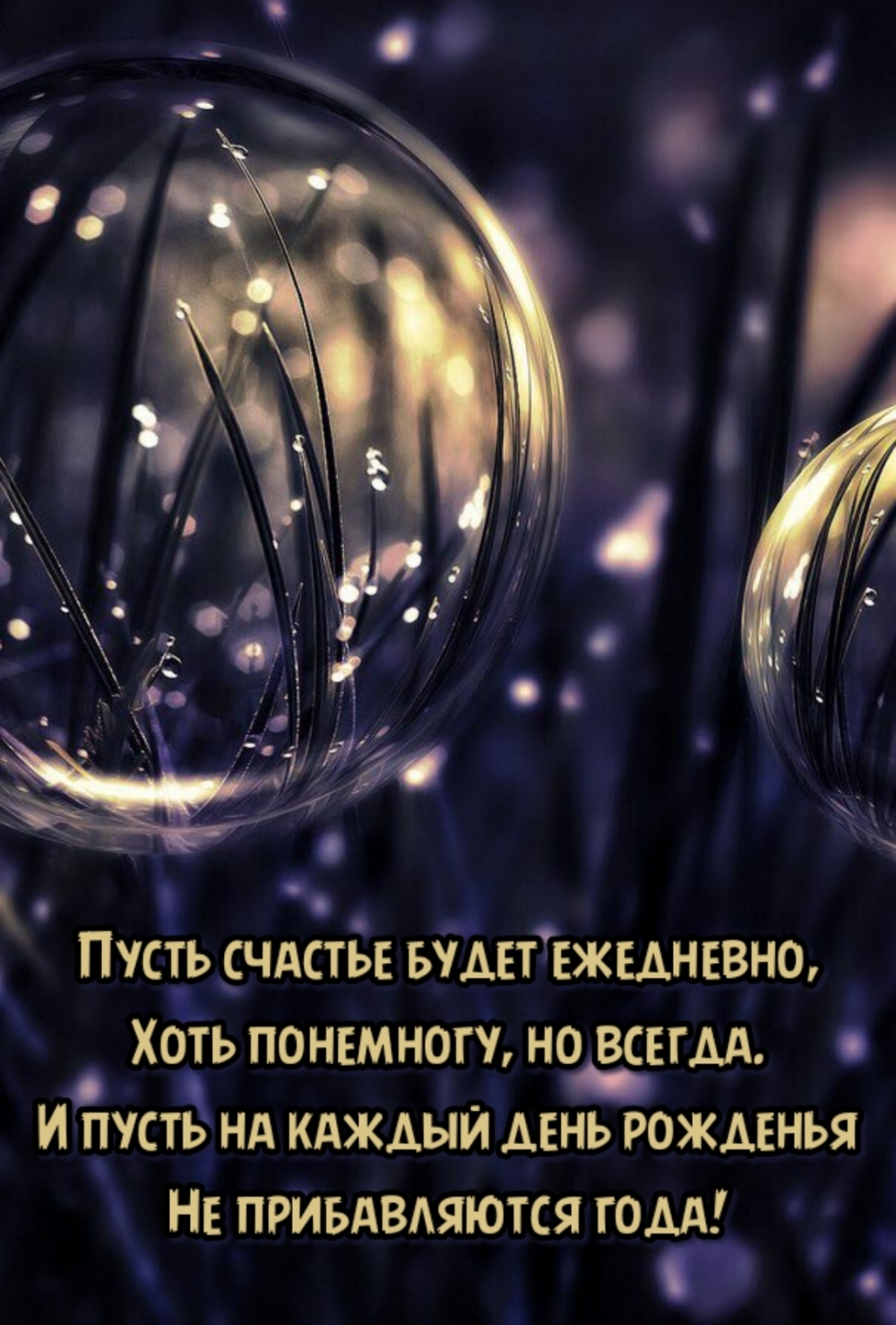 Пусть на каждый день рожденья не прибавляются года!