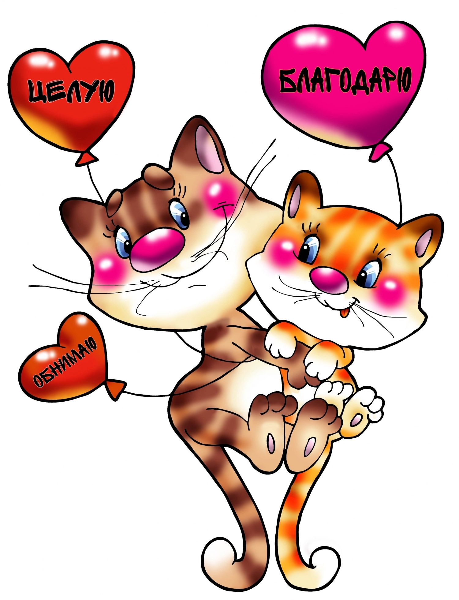 Картинки с надписями.  Благодарю целую обнимаю.