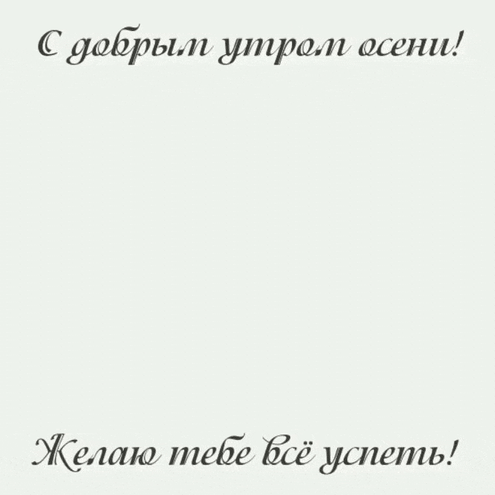 С добрым утром осени!