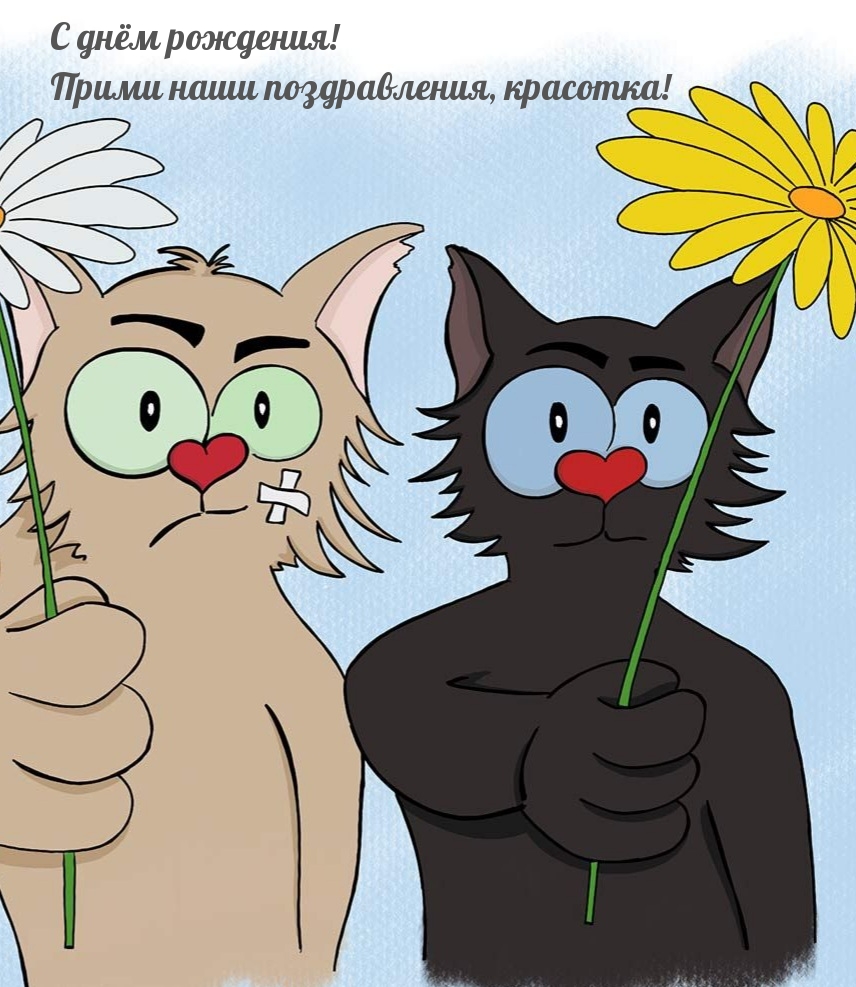 С днём рождения! Прими наши поздравления, красотка!