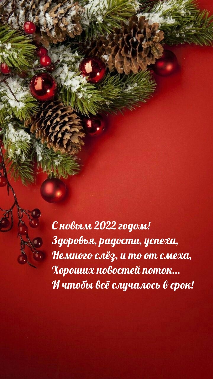 С новым 2022 годом! Здоровья, радости, успеха