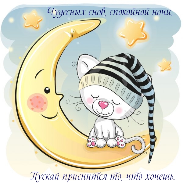Чудесных снов, спокойной ночи.