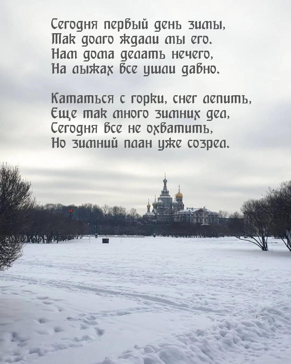 Сегодня первый день зимы, так долго ждали мы его.