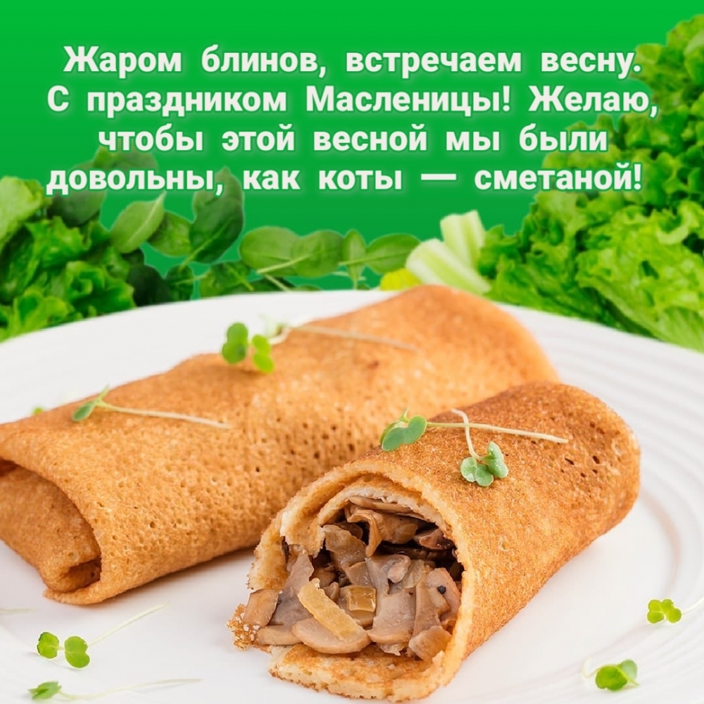 Жаром блинов, встречаем весну. С праздником Масленицы!