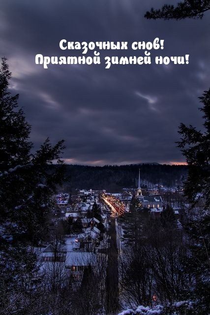Сказочных снов! Приятной зимней ночи!