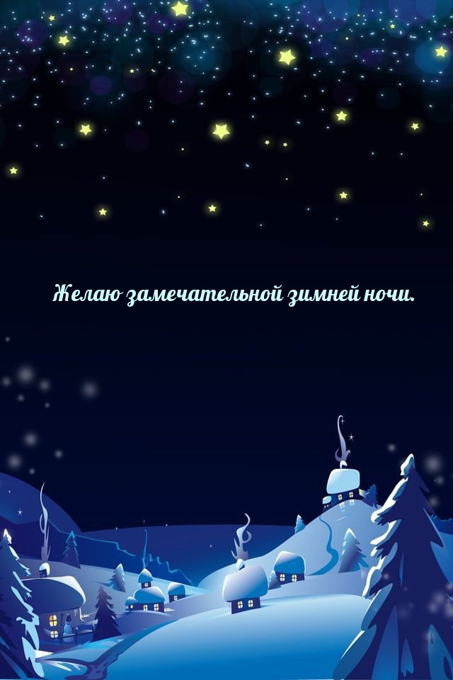Желаю замечательной зимней ночи.