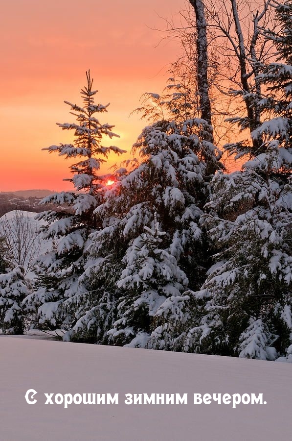 С хорошим зимним вечером.