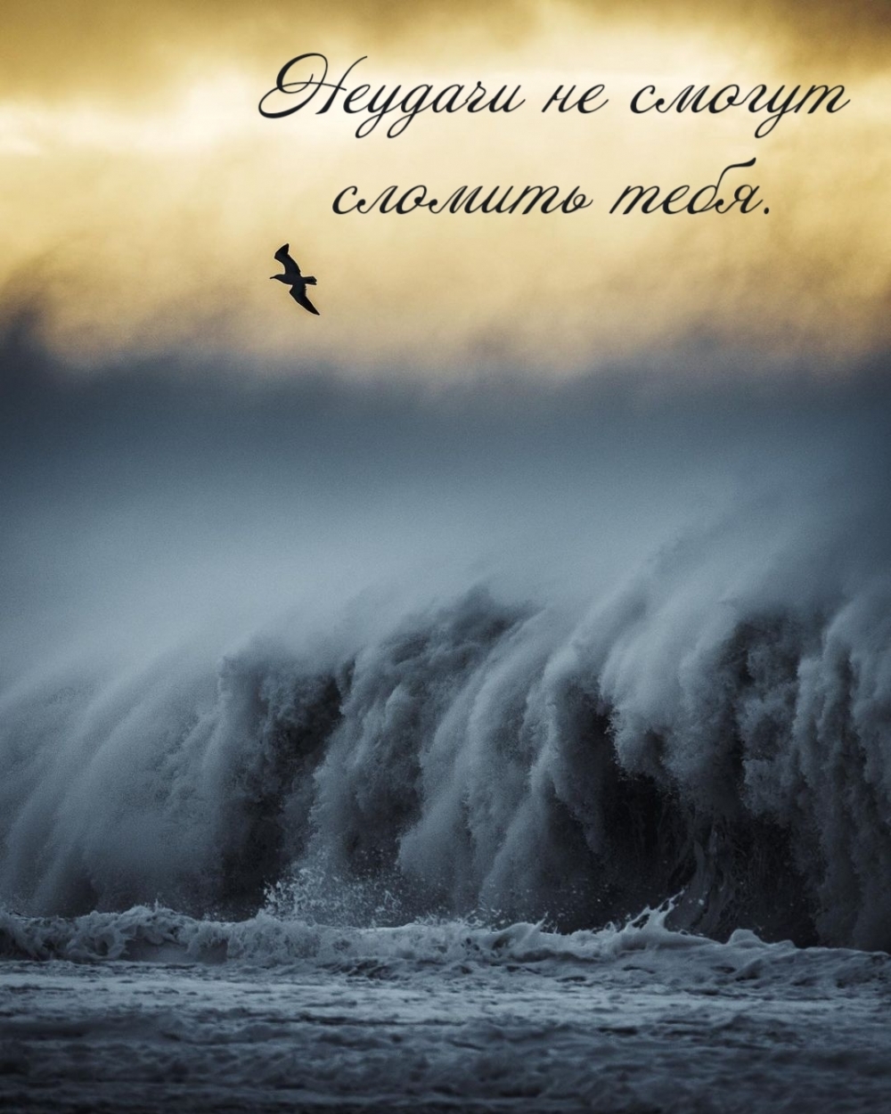 Неудачи не смогут сломить тебя.