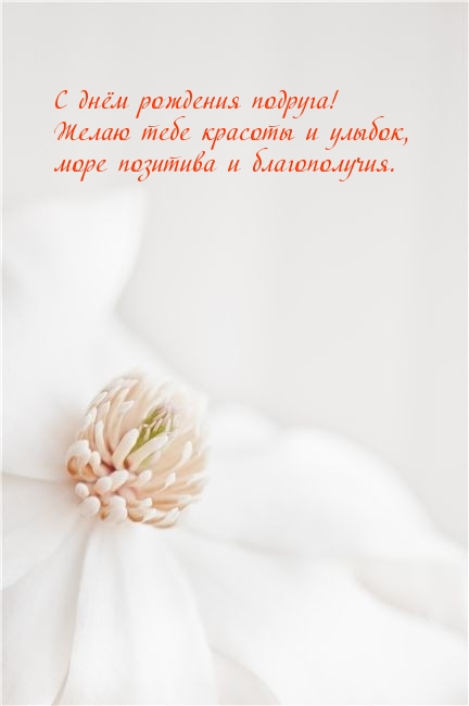 С днём рождения подруга!