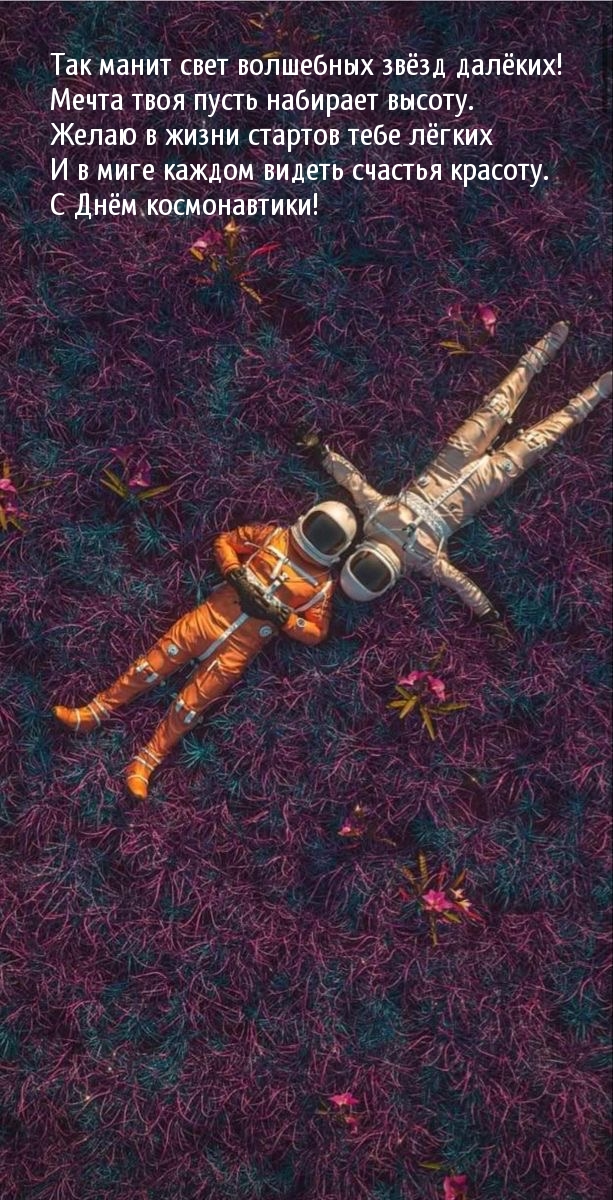 Так манит свет волшебных звёзд далёких! С Днём космонавтики!